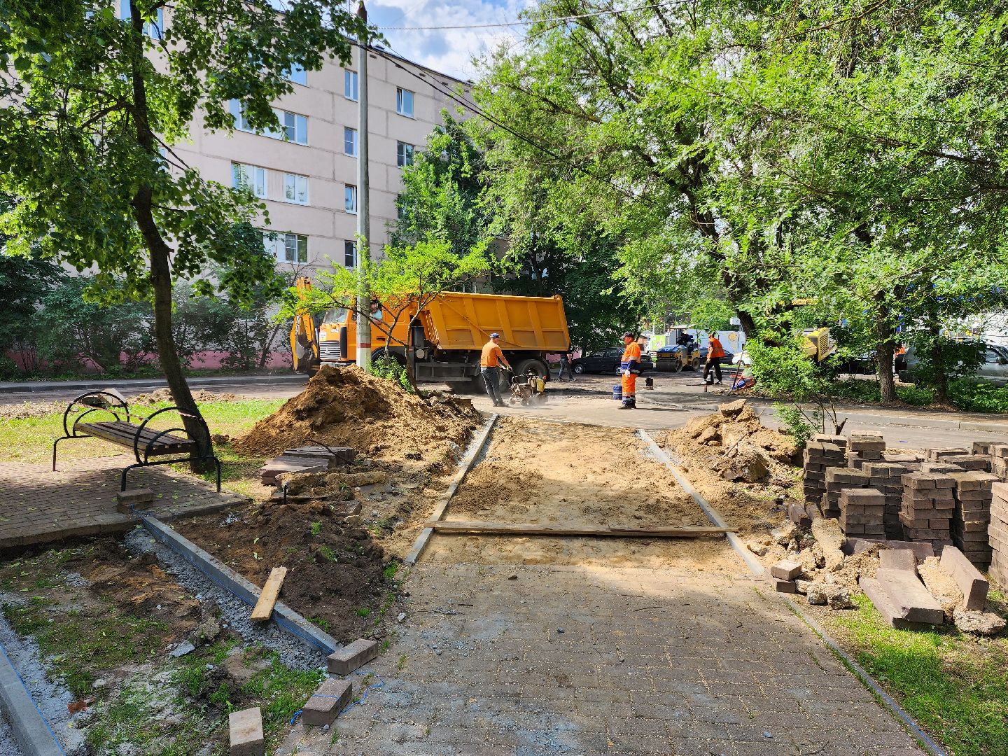 раменское, благоустройство, комплексное благоустройство дворов на улице Десантная,