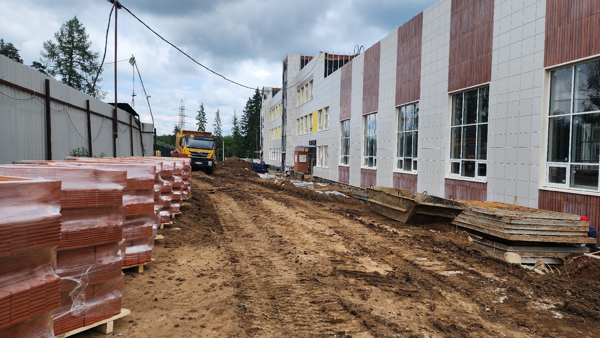 Солнечногорск, Строительство, Поварово, пристройка к школе,