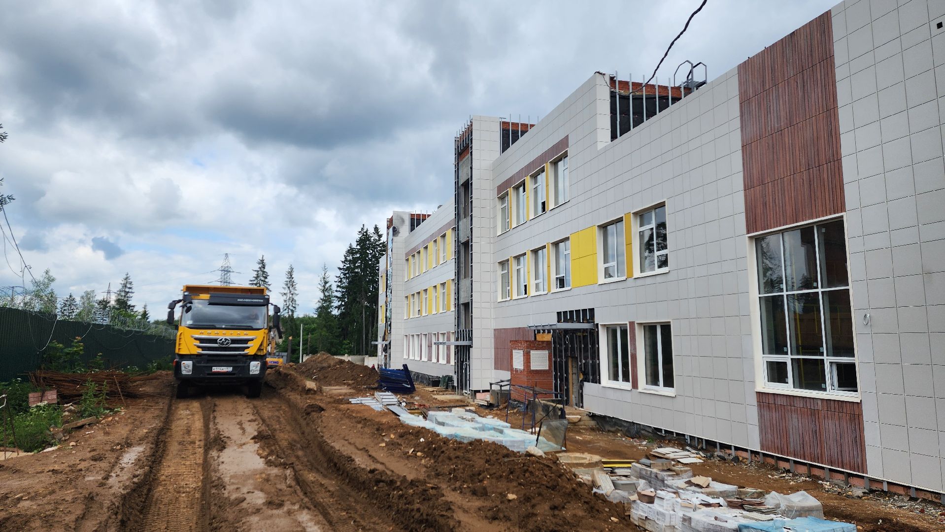 Солнечногорск, Строительство, Поварово, пристройка к школе,