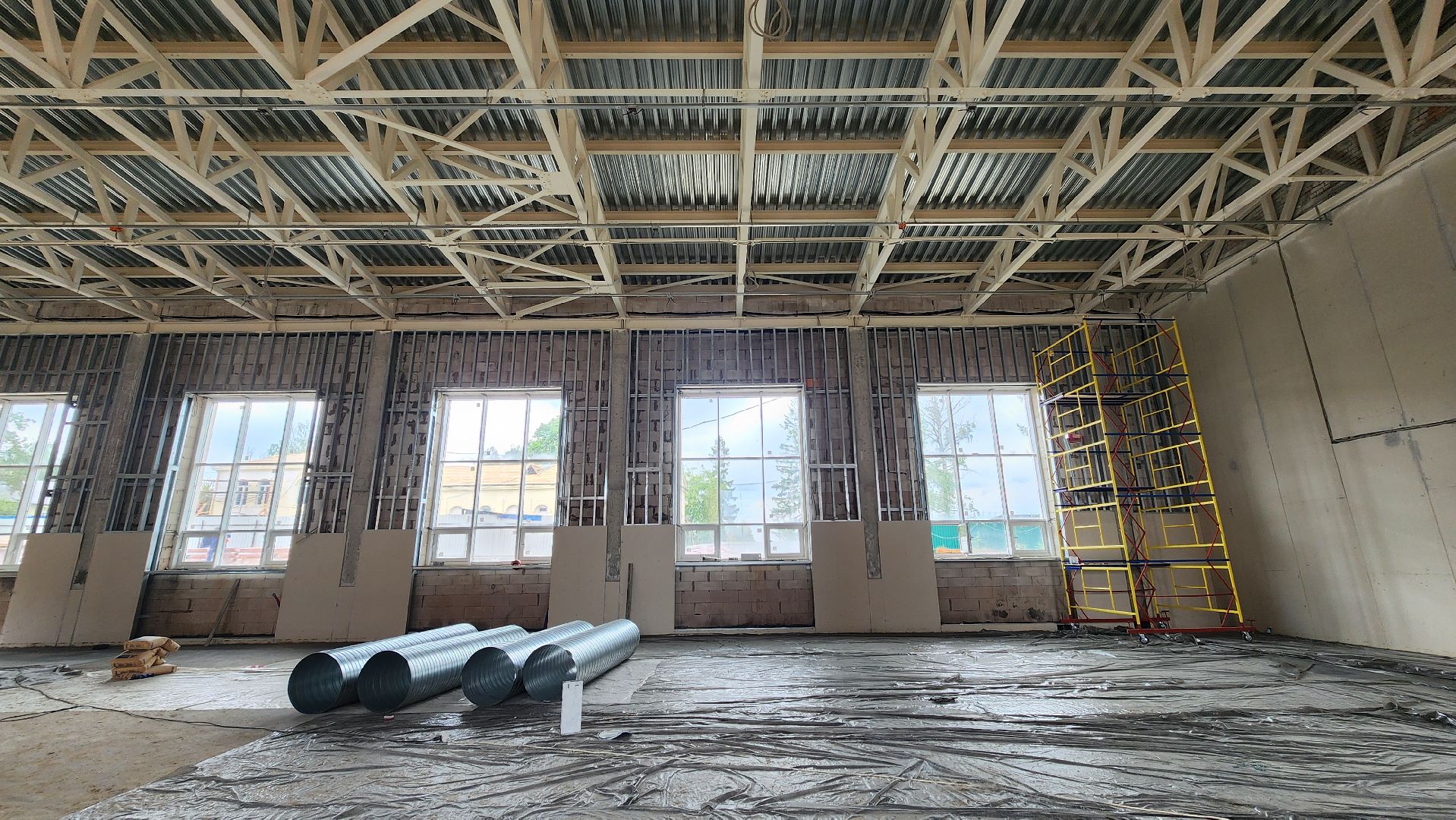 Солнечногорск, Строительство, Поварово, пристройка к школе,