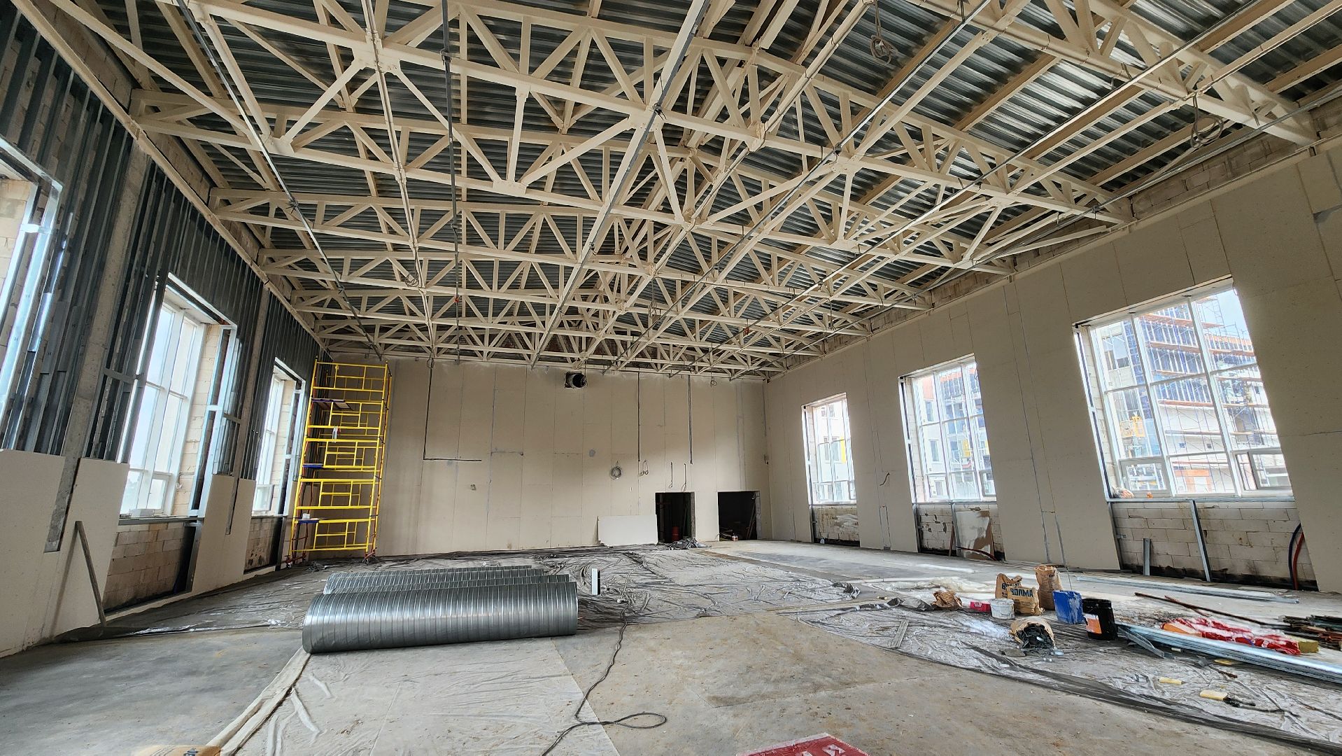 Солнечногорск, Строительство, Поварово, пристройка к школе,