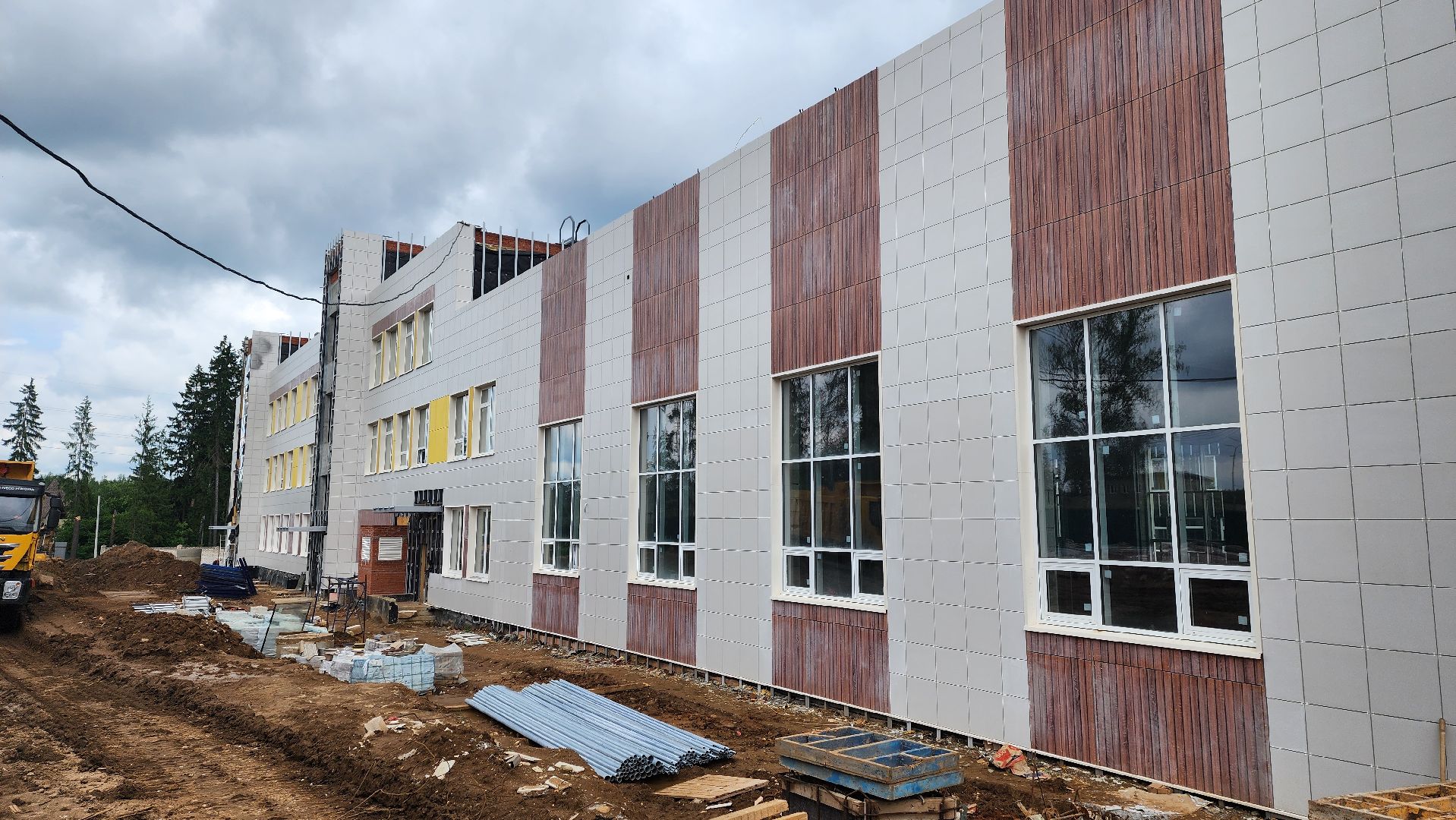 Солнечногорск, Строительство, Поварово, пристройка к школе,