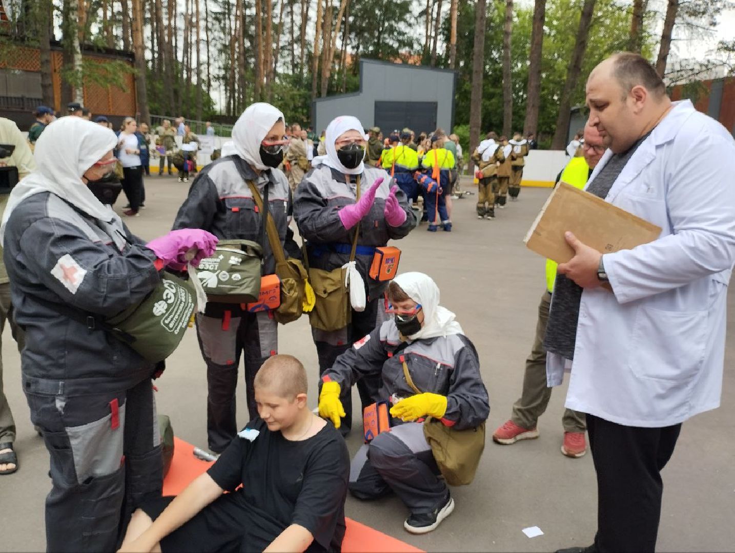 соревнования ГО и ЧС, парк Елочки, Домодедово,