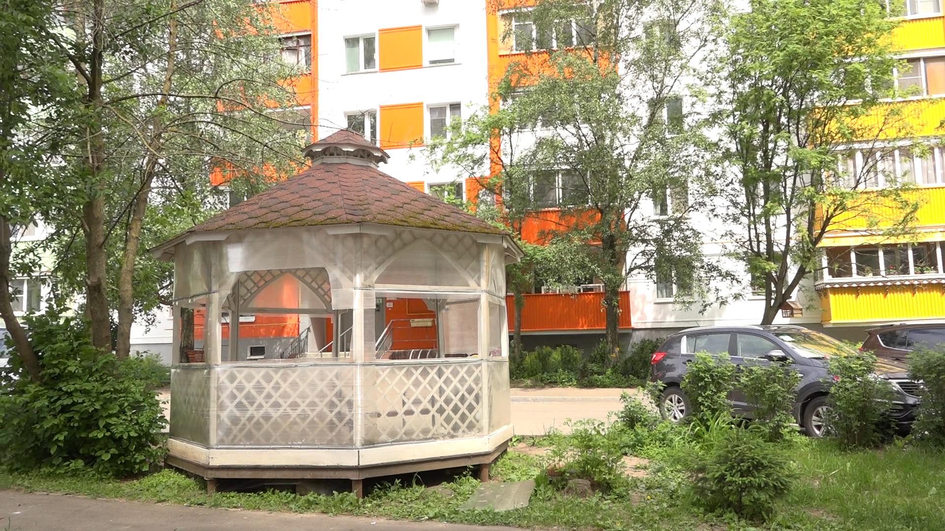 благоустройство власиха, беседка, Власиха Заозерная, ремонт во власихе, обход территории,