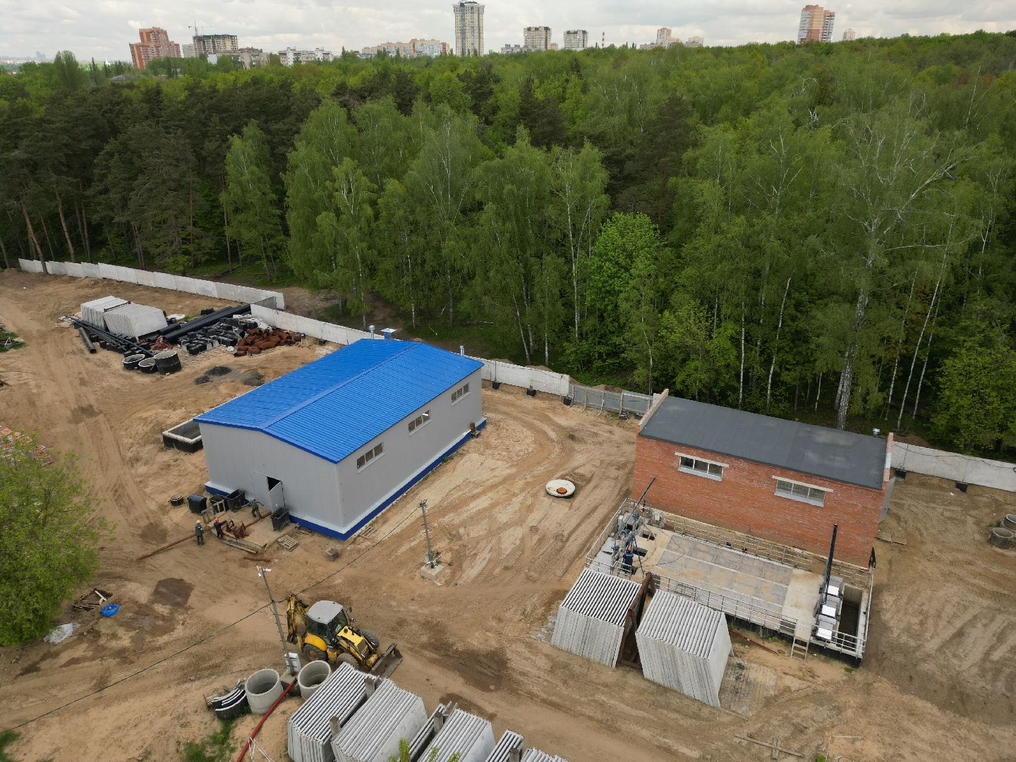 видео с коптера, очистные, лыткарино,