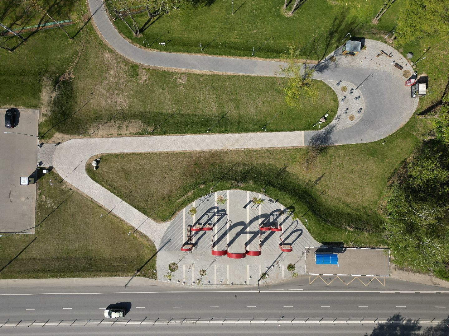 видео с коптера, парк, бронницы,