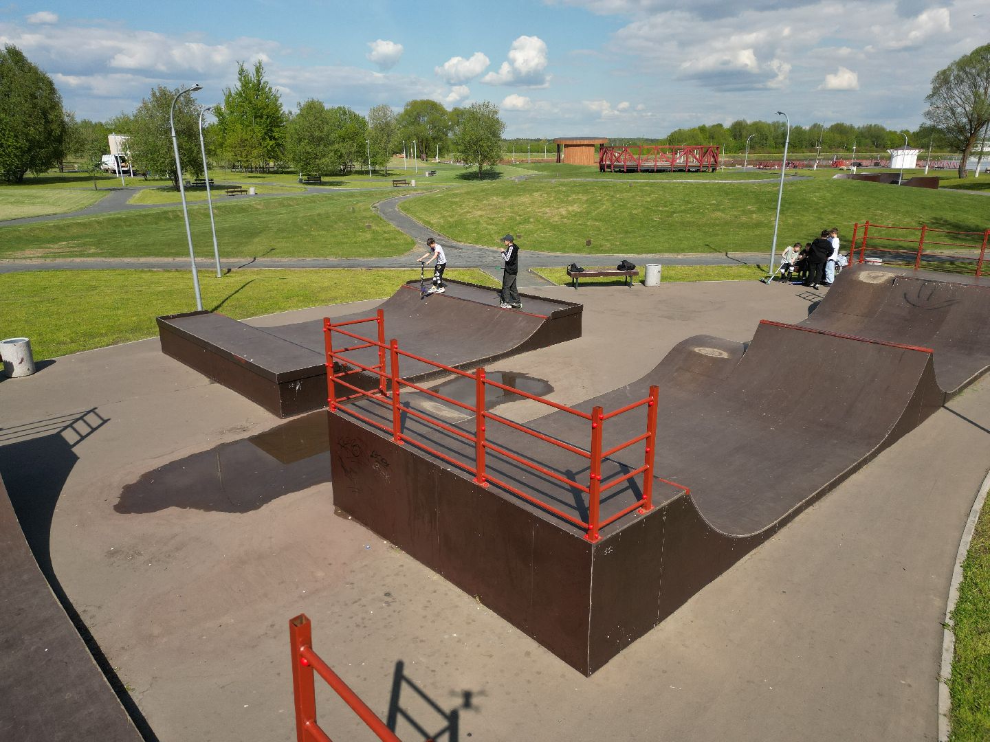 видео с коптера, парк, бронницы,