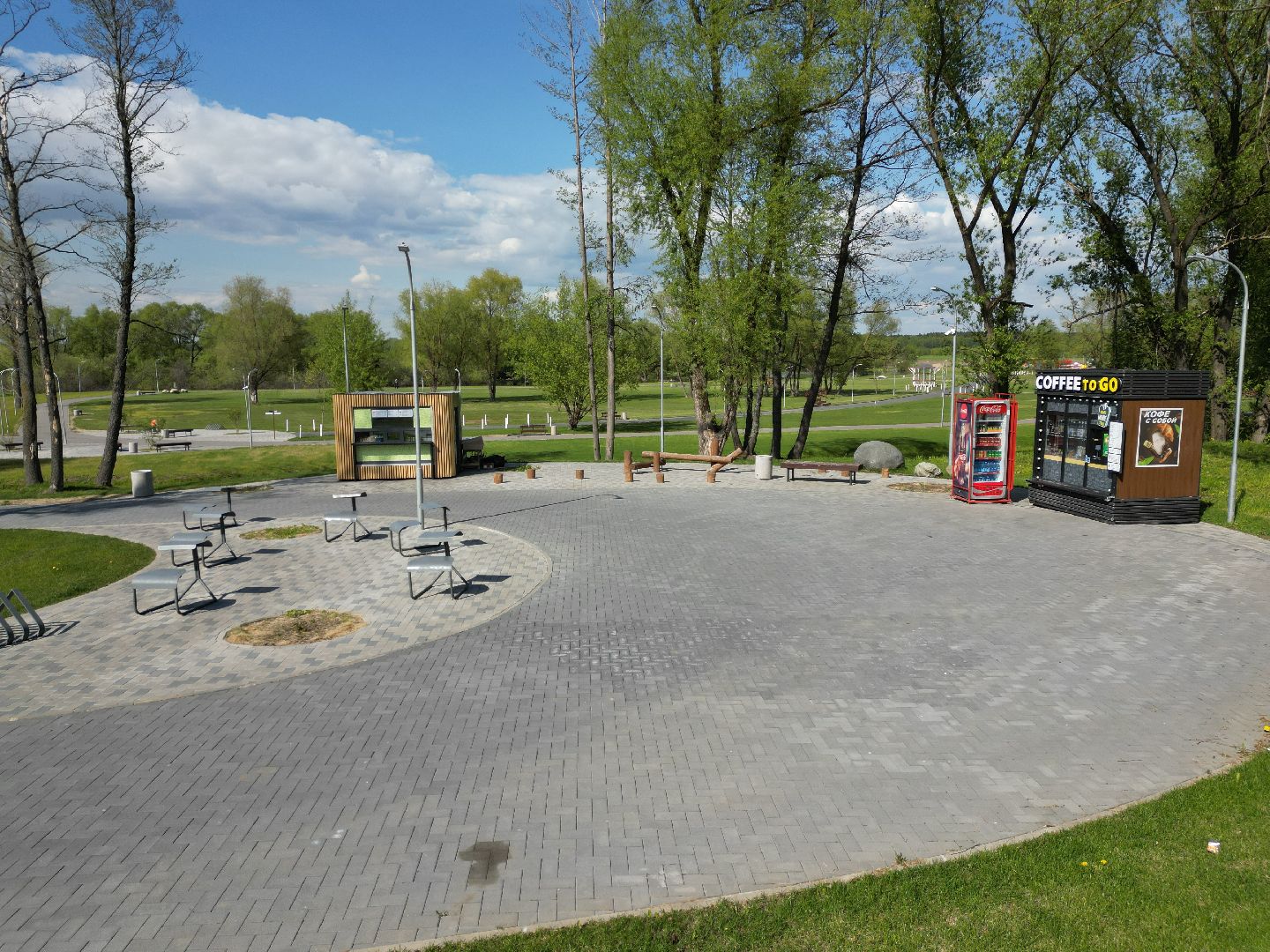 видео с коптера, парк, бронницы,