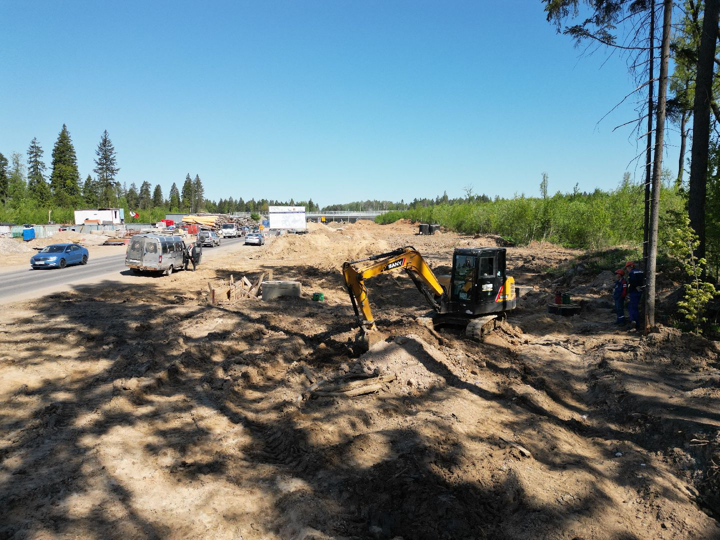 видео с коптера, дорога, шоссе, мытищи,