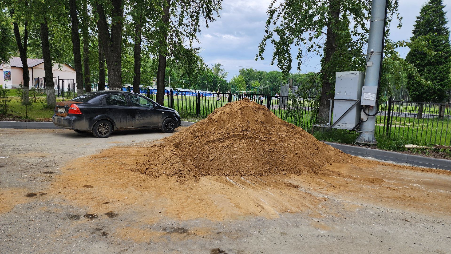 кашира, ожерелье, улица советская, ремонт дороги, бортовой камень, бордюры, парк дубовая роща,