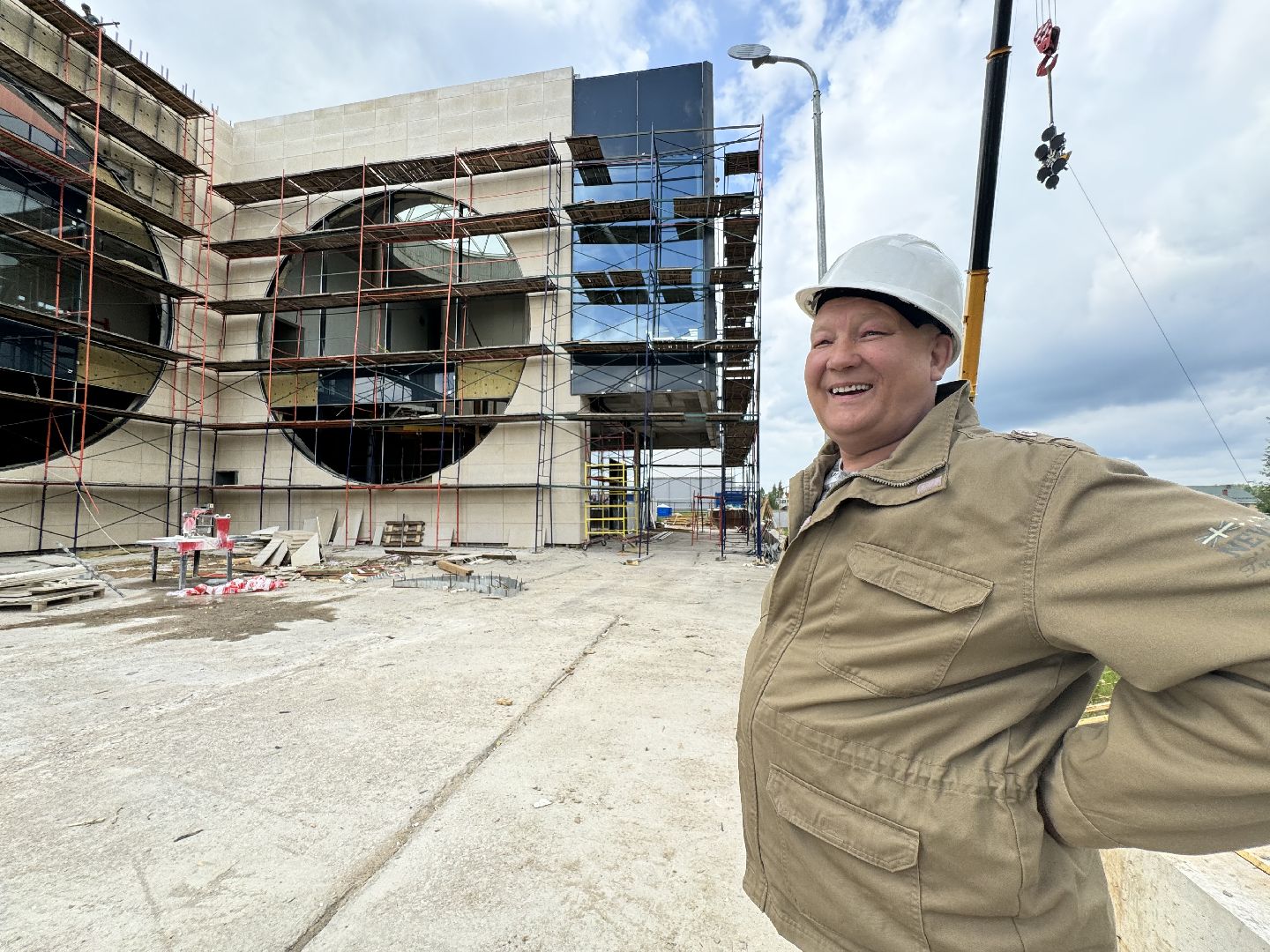 шаховская, дворец торжеств, строительство, остекление,