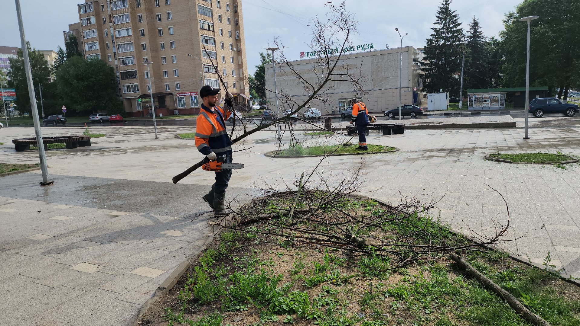 благоустройство, благоустройство 2024, руза, рузский городской округ, опиловка деревьев, коммунальщики, московская область,