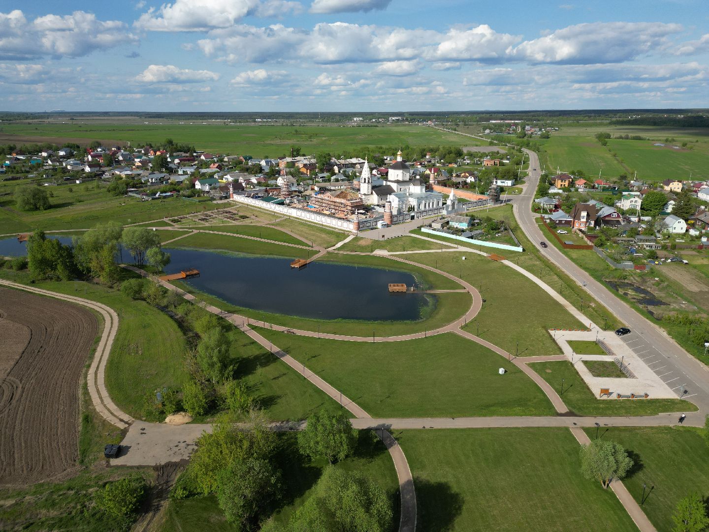 видео с коптера, коломна, монастырь,