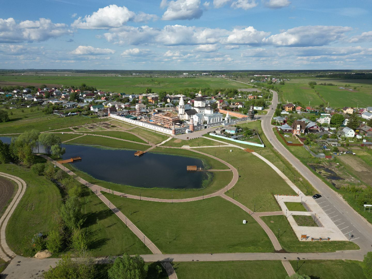 видео с коптера, коломна, монастырь,