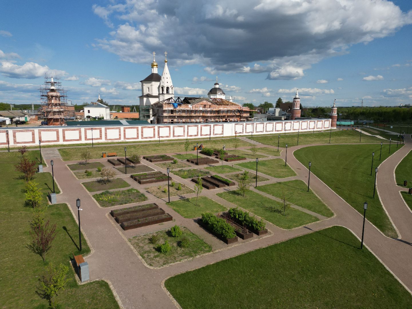 видео с коптера, коломна, монастырь,