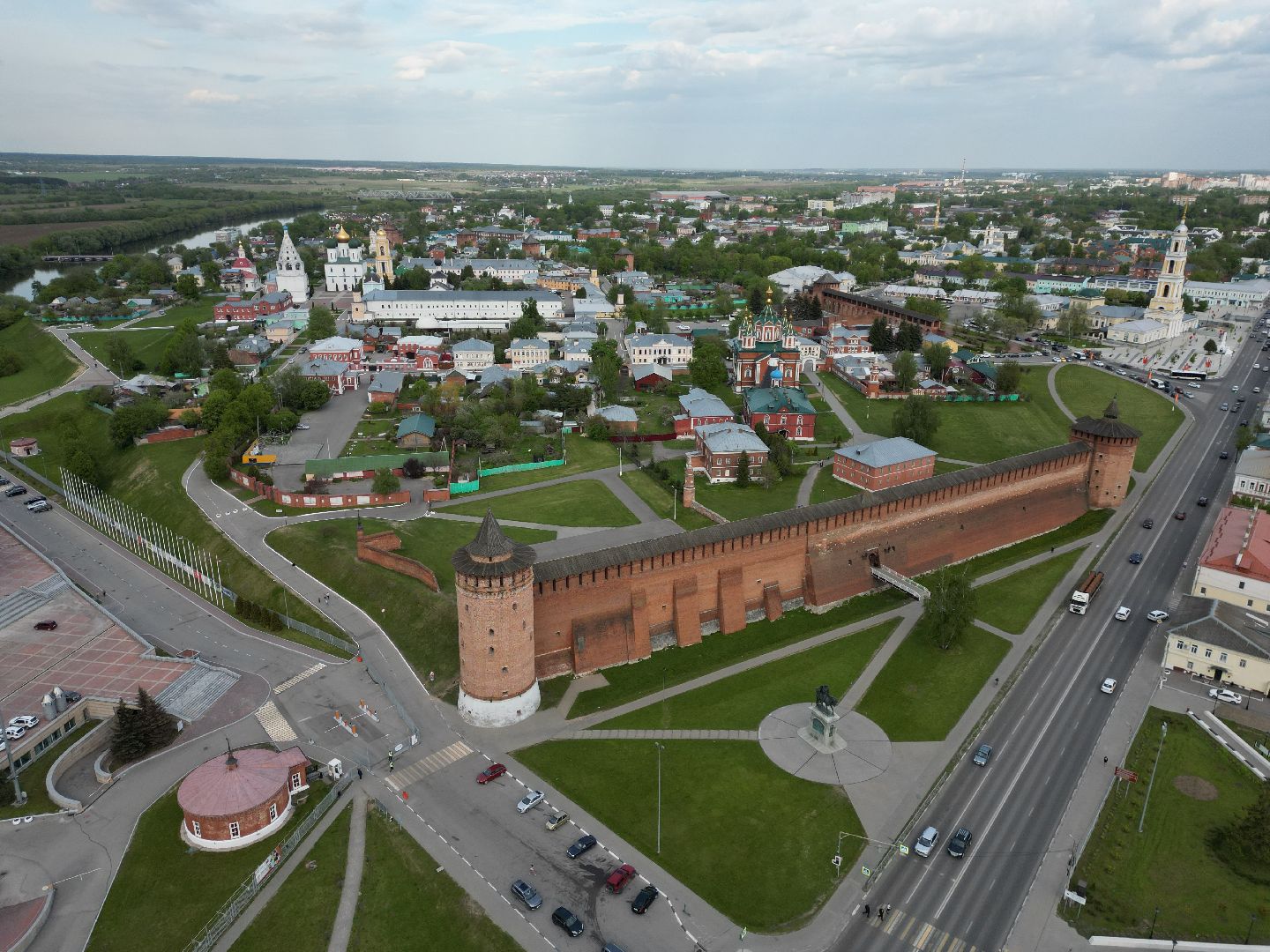 видео с коптера, коломна, кремль, туризм,