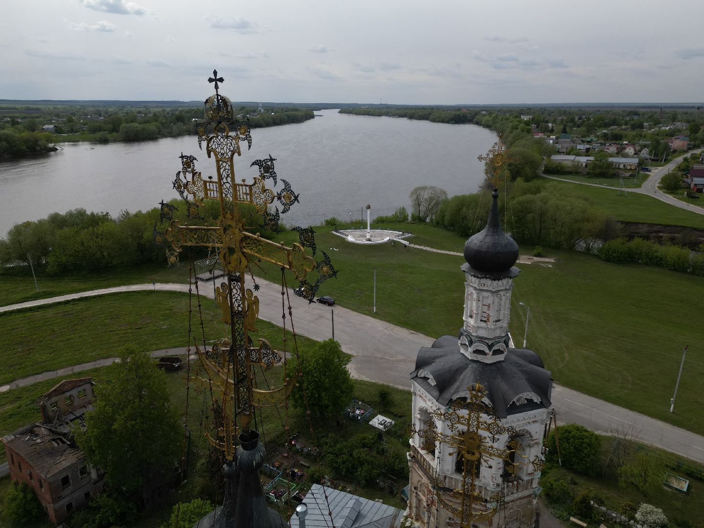 видео с коптера, храм, троицкий,
