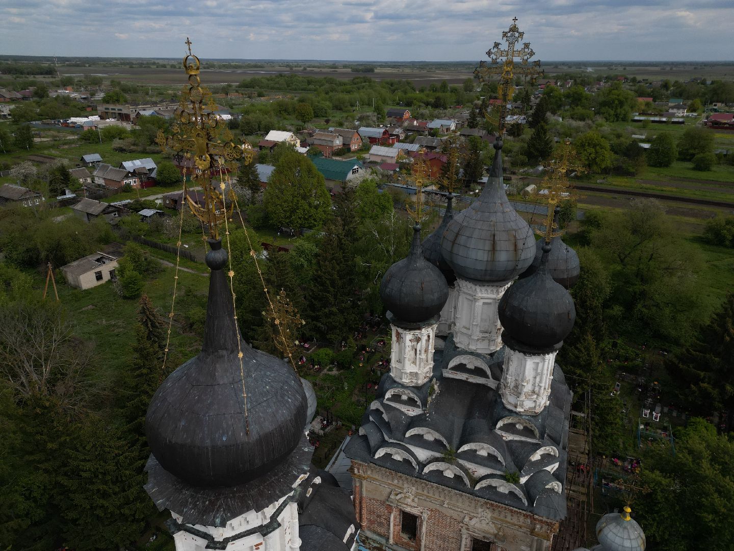 видео с коптера, храм, троицкий,