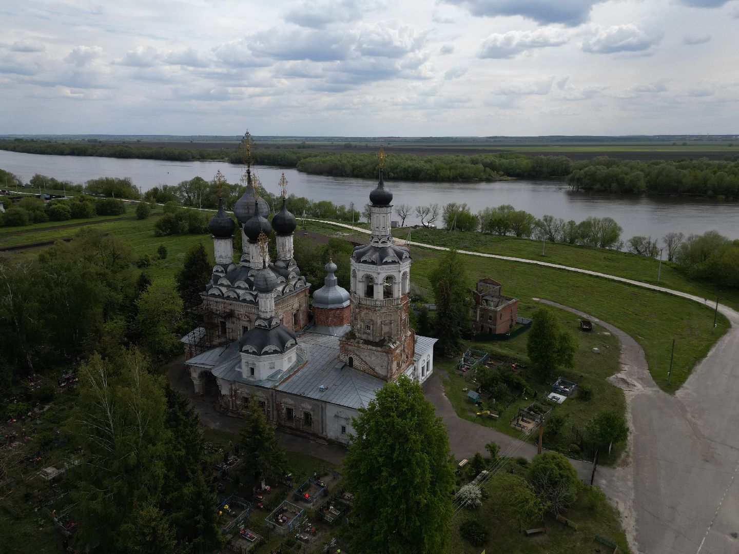 видео с коптера, храм, троицкий,