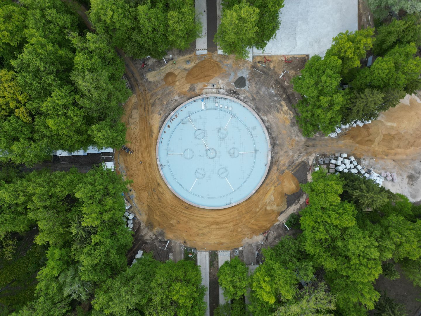 видео с коптера, коломна, парк,