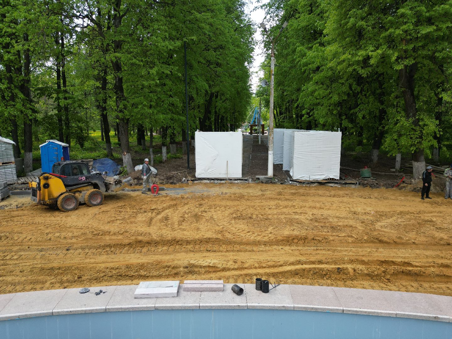 видео с коптера, коломна, парк,