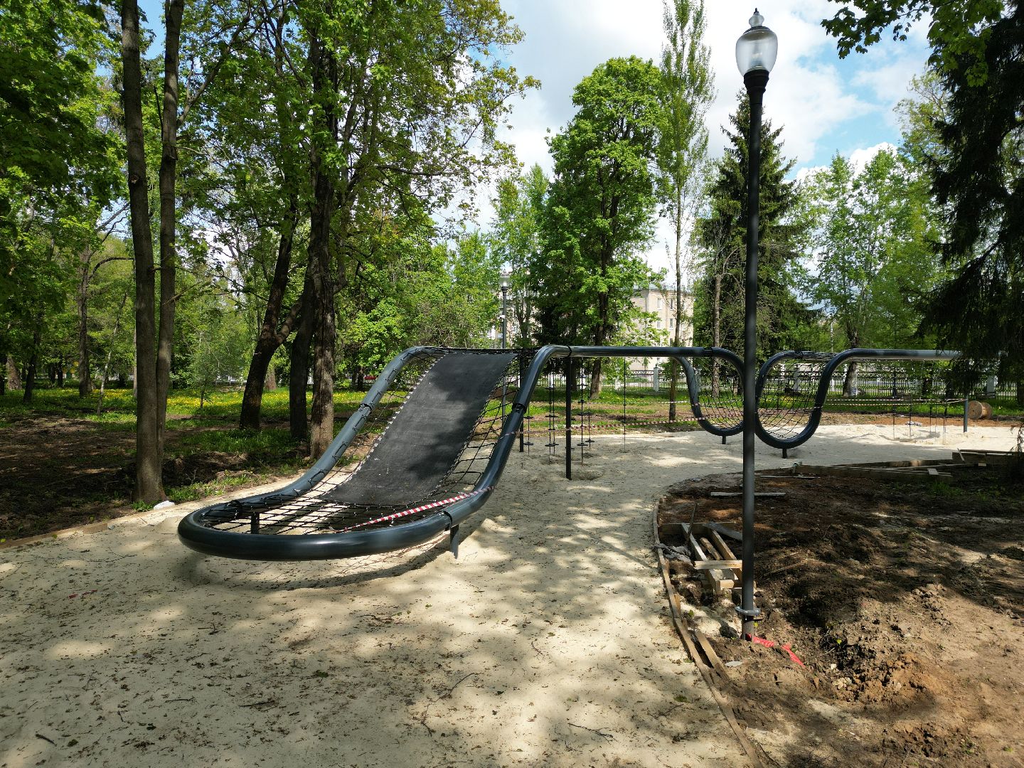 видео с коптера, коломна, парк,