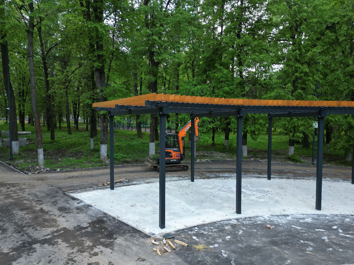 видео с коптера, коломна, парк,