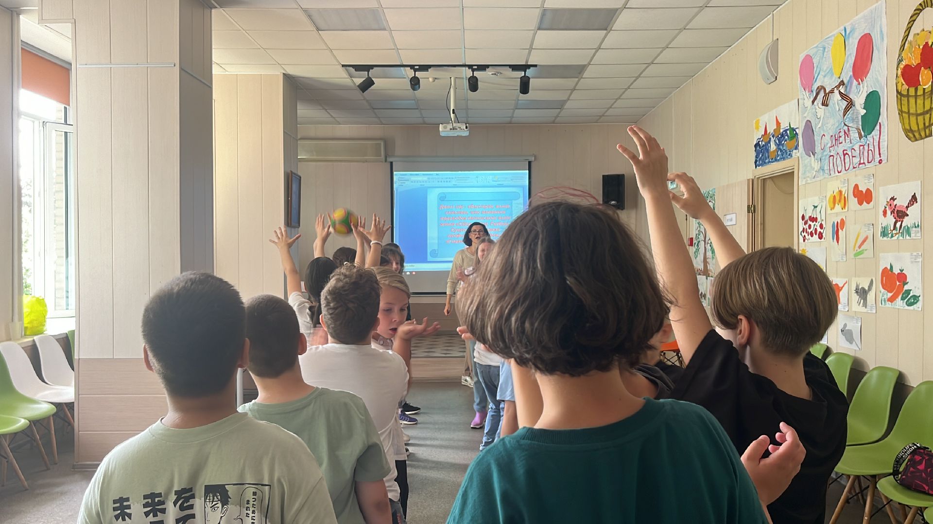 дети, детский лагерь, олимпиада, урок, библиотека,