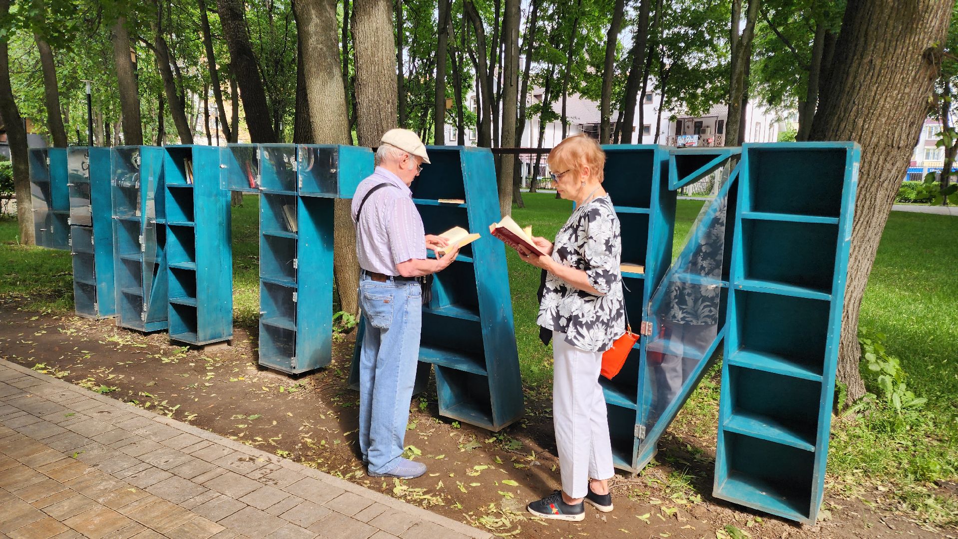 Подольск, Парк Талалихина, буккроссинг, книги, Чтение,
