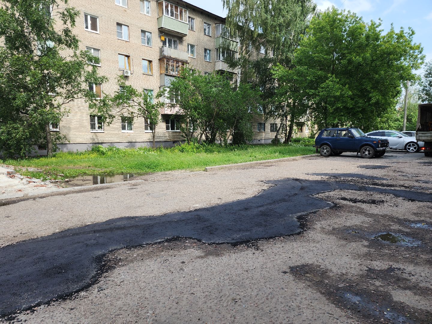 серпухов, подмосковье, ремонт дороги,