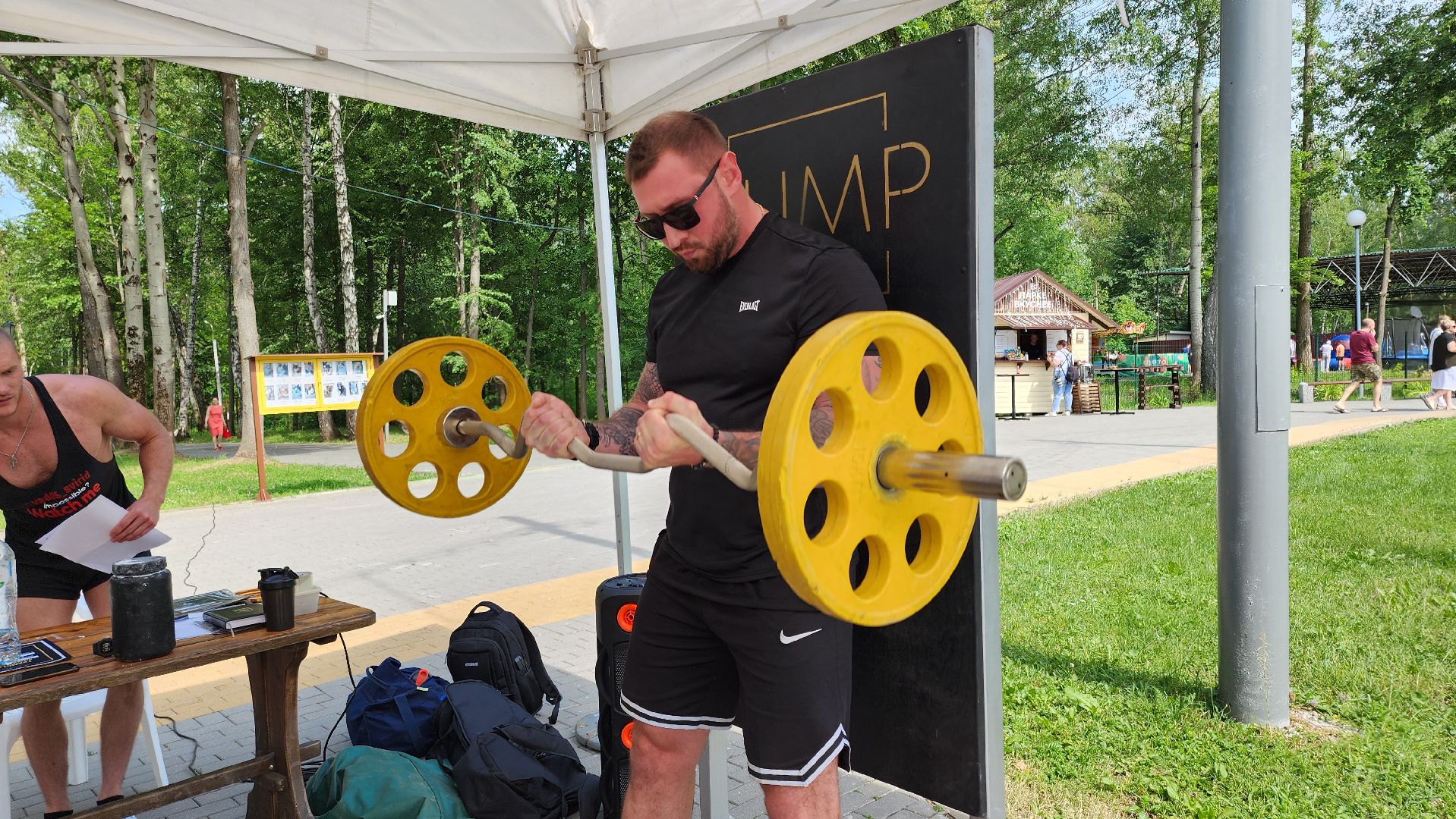кашира, городской парк, день россии, соревнования, армрестлинг, строгий подъем на бицепс, спорт, фитнес,