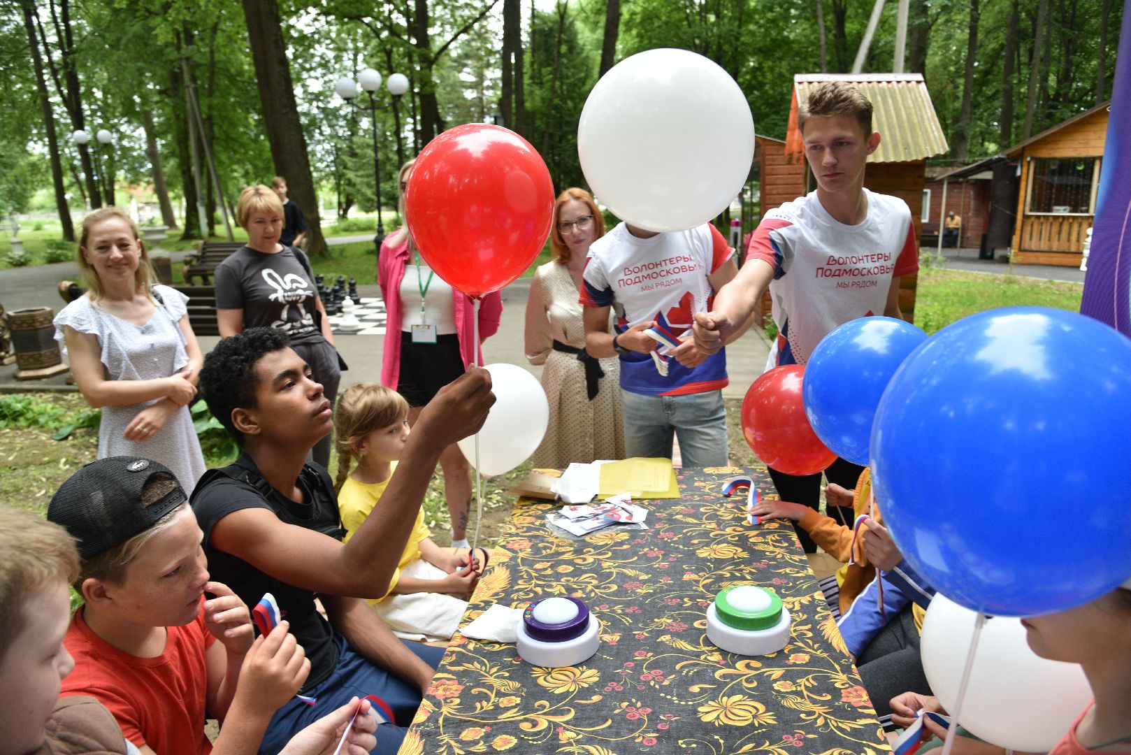 лотошино, лотошинский парк, день россии, день россии 2024, акция, российский флаг, парки подмосковья,