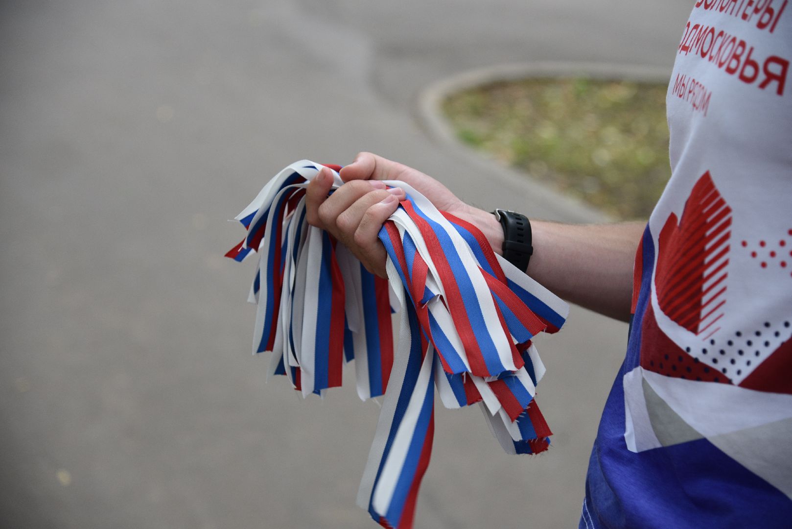 лотошино, лотошинский парк, день россии, день россии 2024, акция, российский флаг, парки подмосковья,