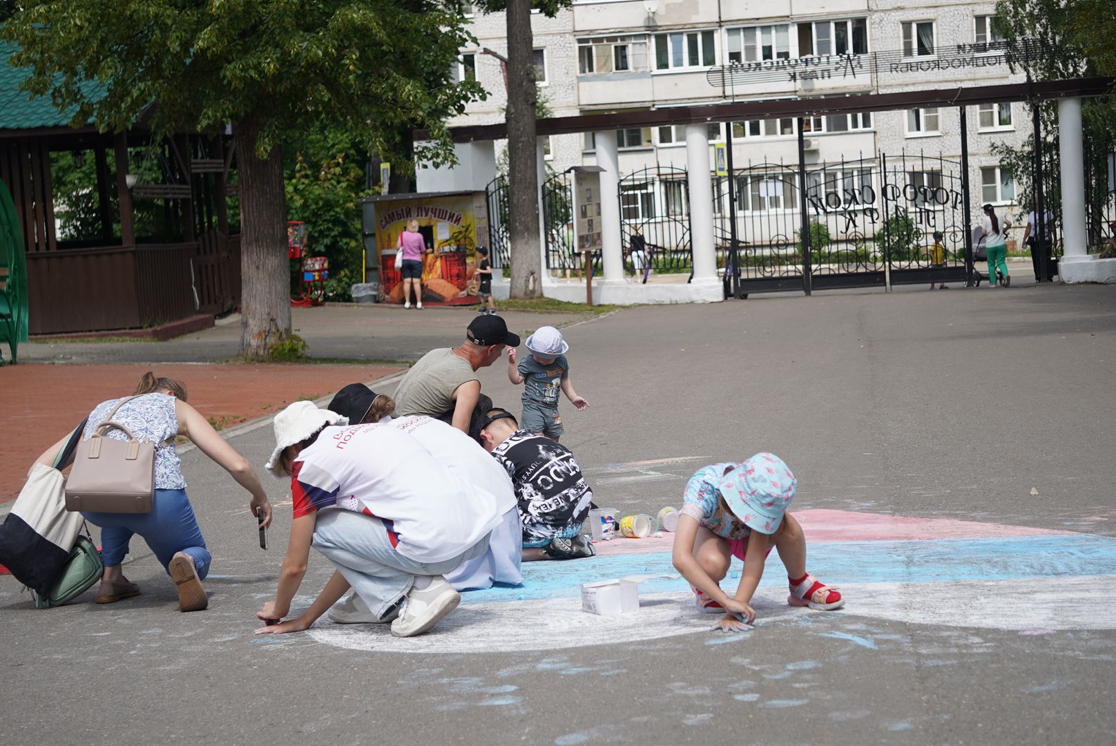 Павловский Посад, Городской округ Павловский Посад, День России, Дети, Рисунки, Мелки,