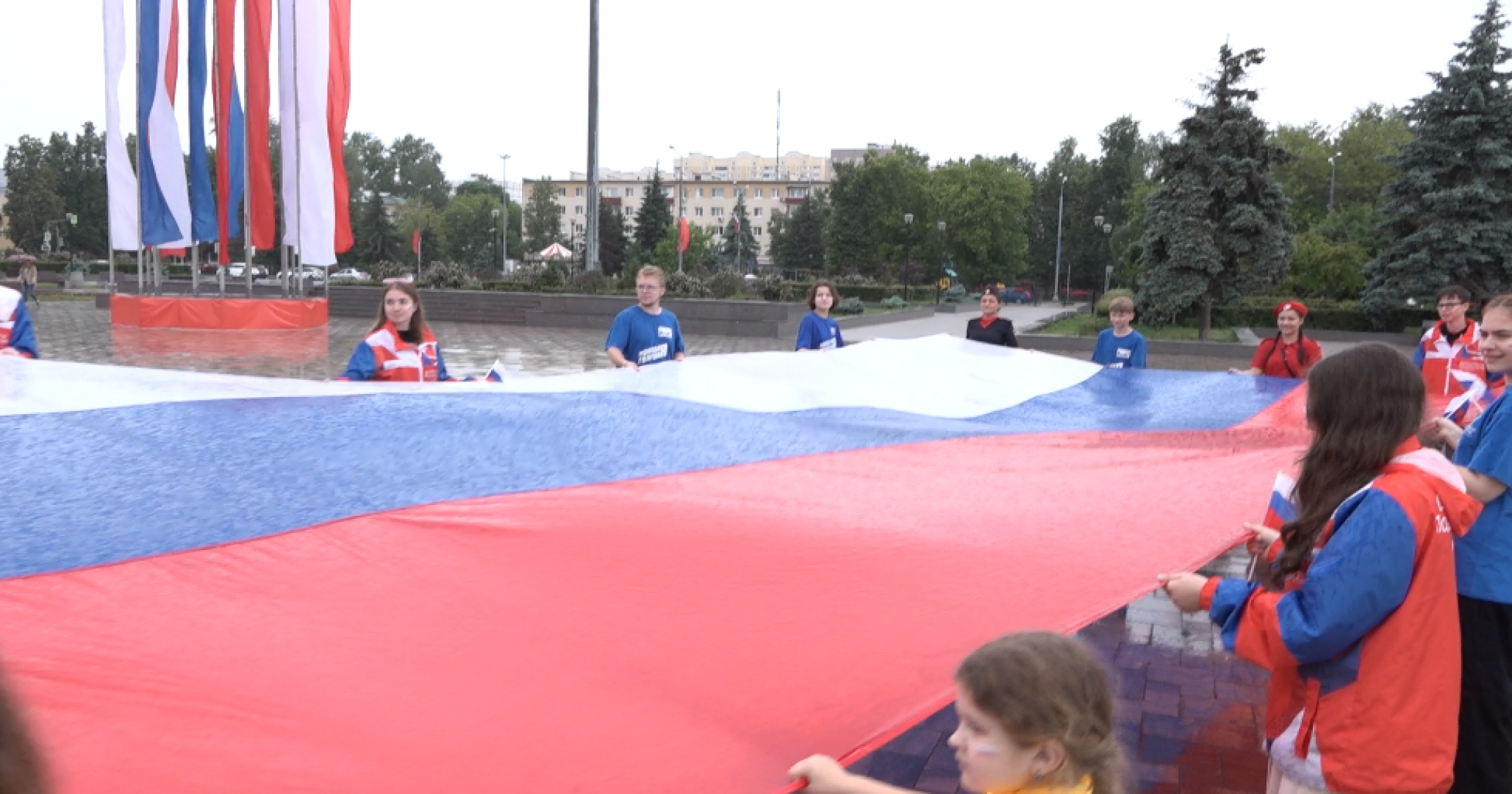 Российский триколлор, Акция в День России, Домодедово,