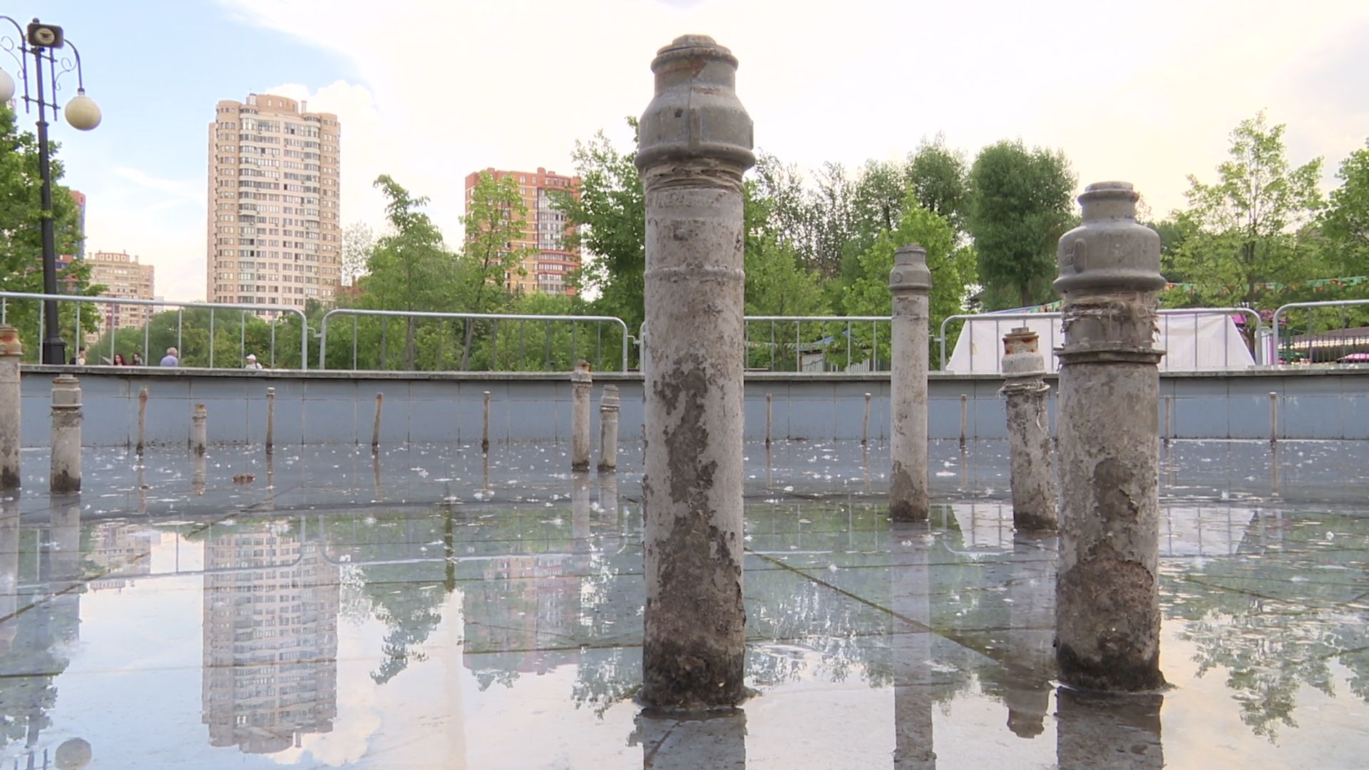 Реутов, парк, фонтан, реконструкция,вода,