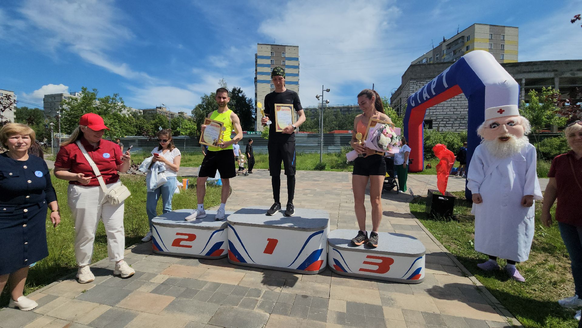 пушкино, забег, день медработника, спорт для всех, мероприятие, соревнование,