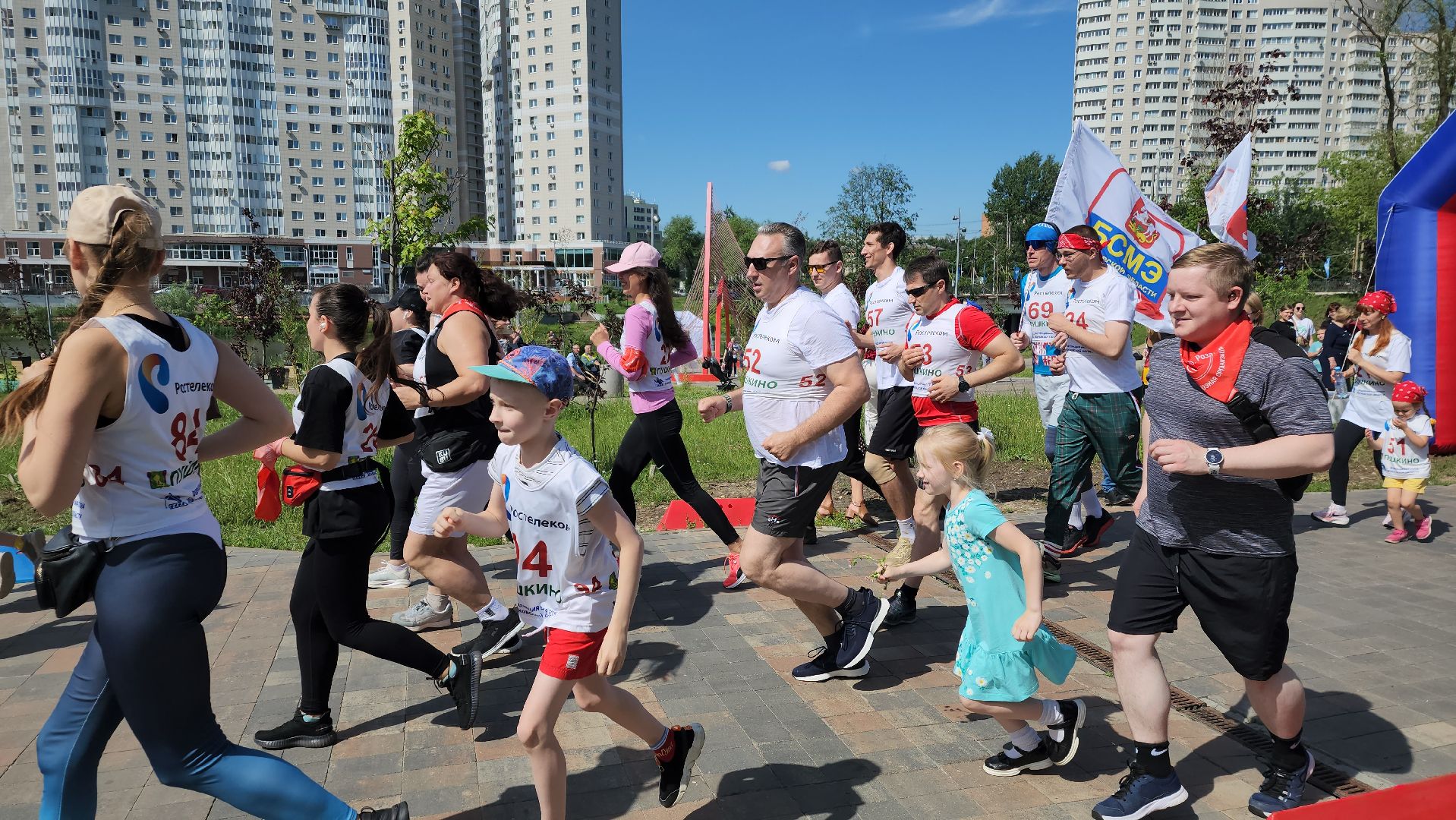 пушкино, забег, день медработника, спорт для всех, мероприятие, соревнование,