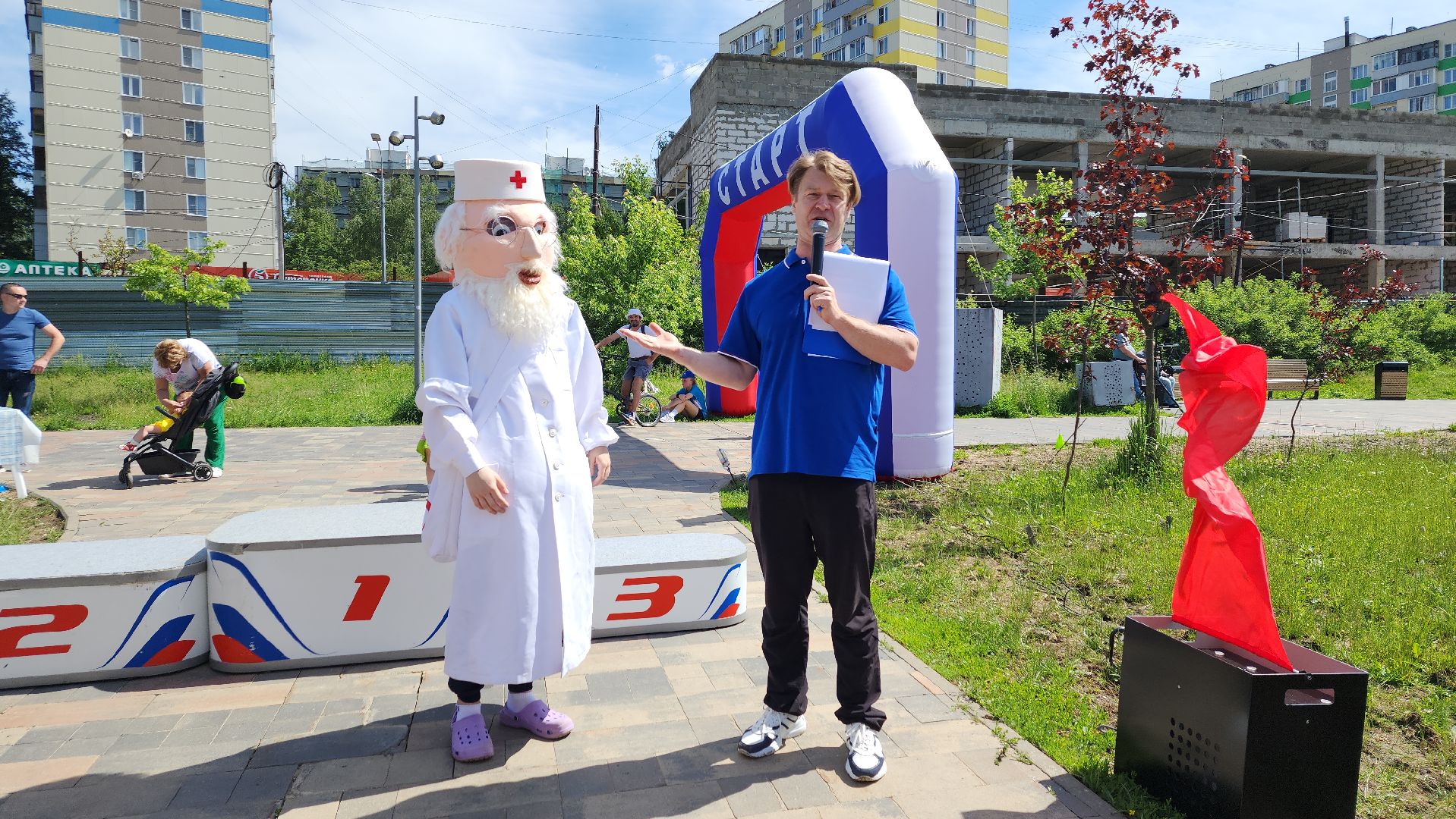 пушкино, забег, день медработника, спорт для всех, мероприятие, соревнование,