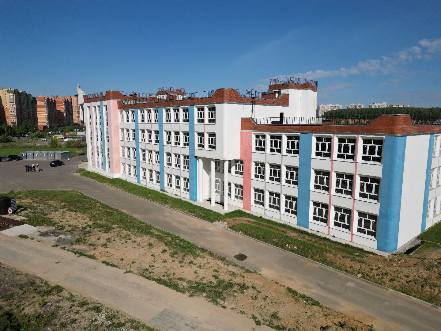 видео с коптера, школа, дзержинский,