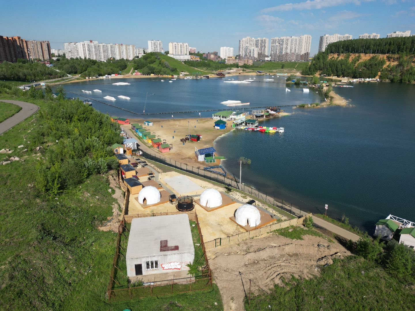 видео с коптера, школа, дзержинский,