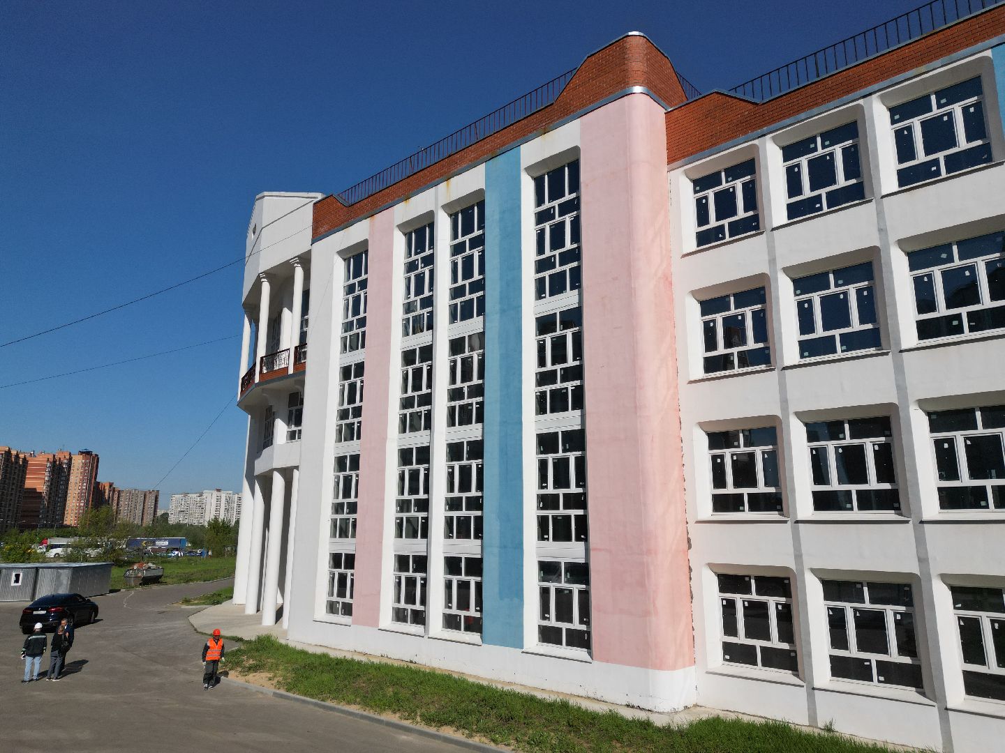 видео с коптера, школа, дзержинский,