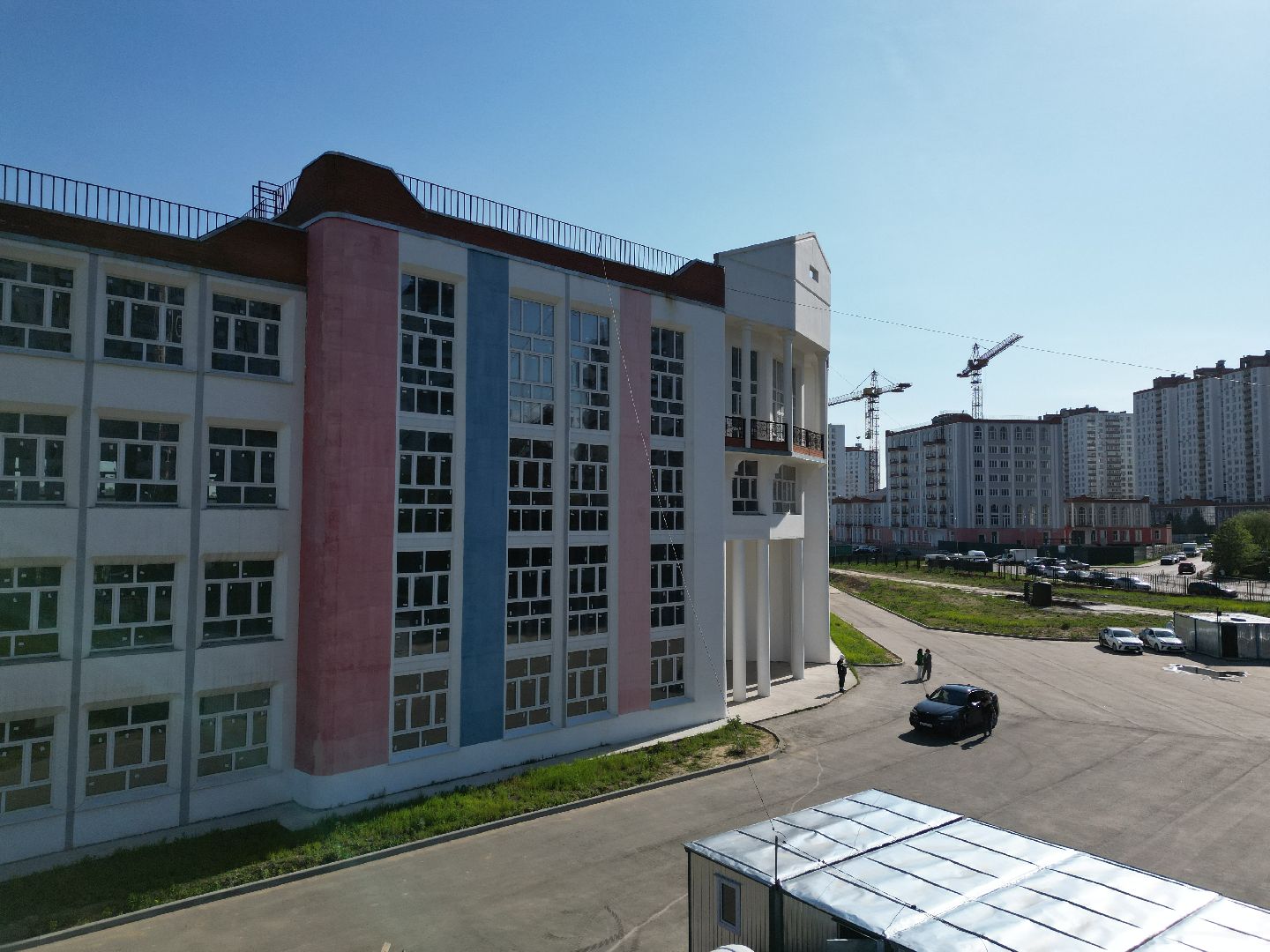 видео с коптера, школа, дзержинский,