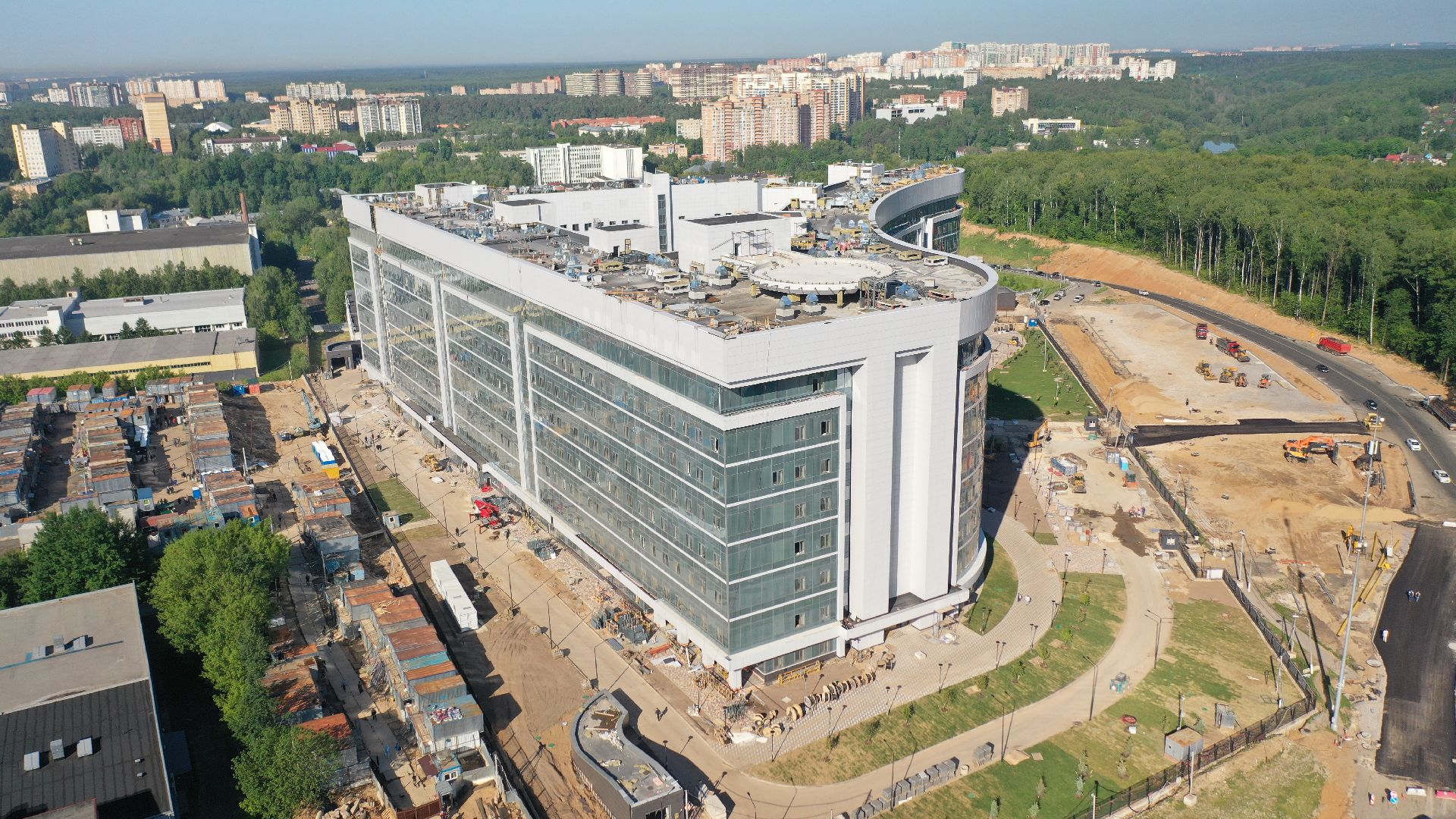 видео с коптера, больница, красногорск,