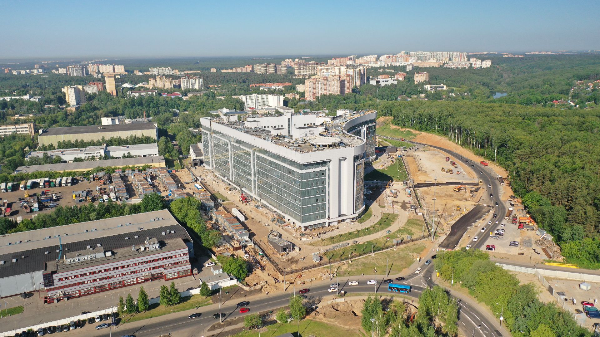 видео с коптера, больница, красногорск,
