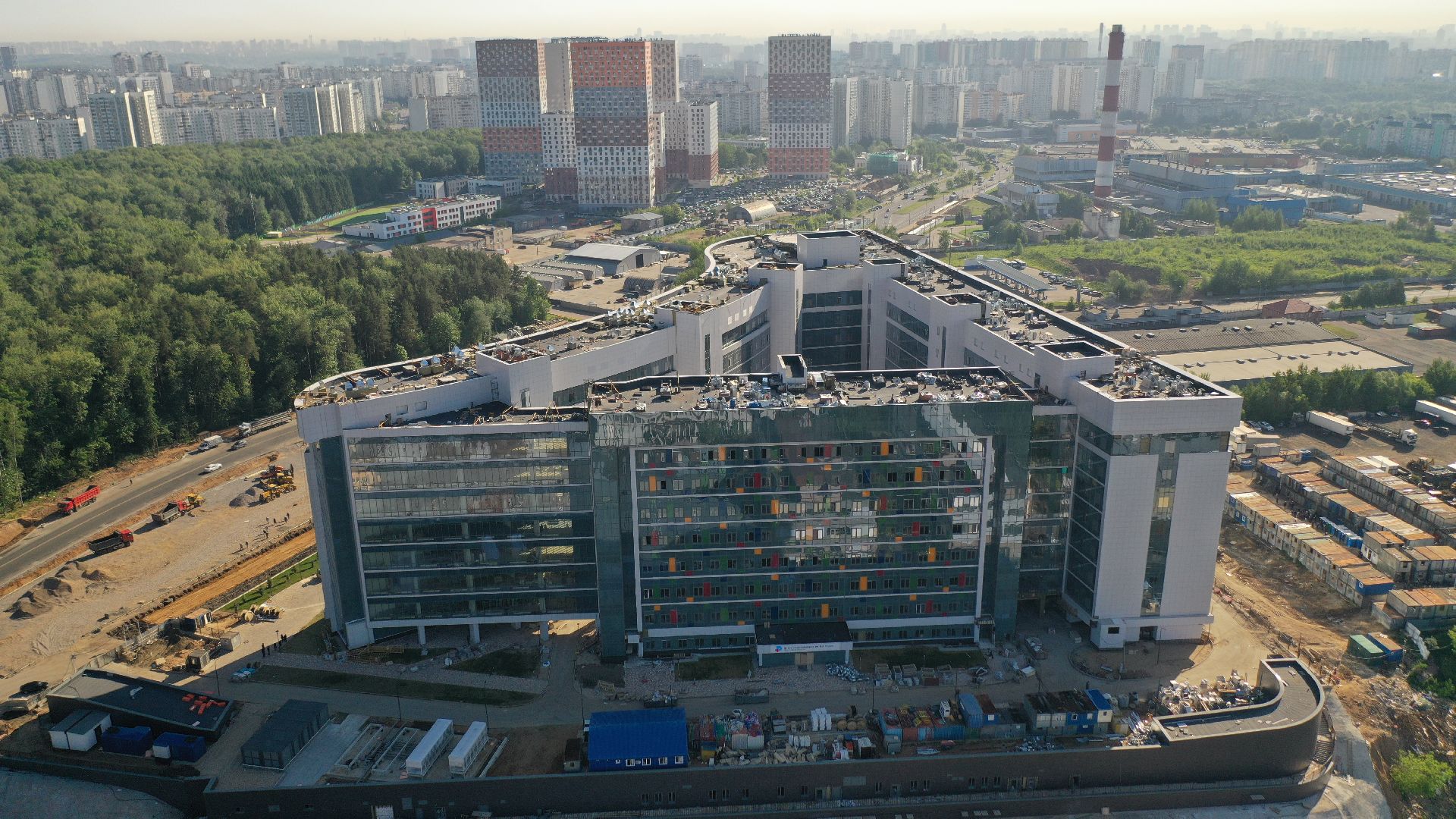 видео с коптера, больница, красногорск,