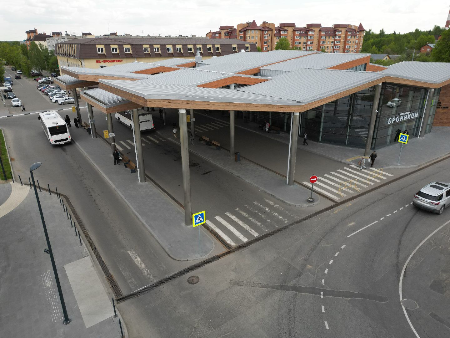 видео с коптера, бронницы, автовокзал,