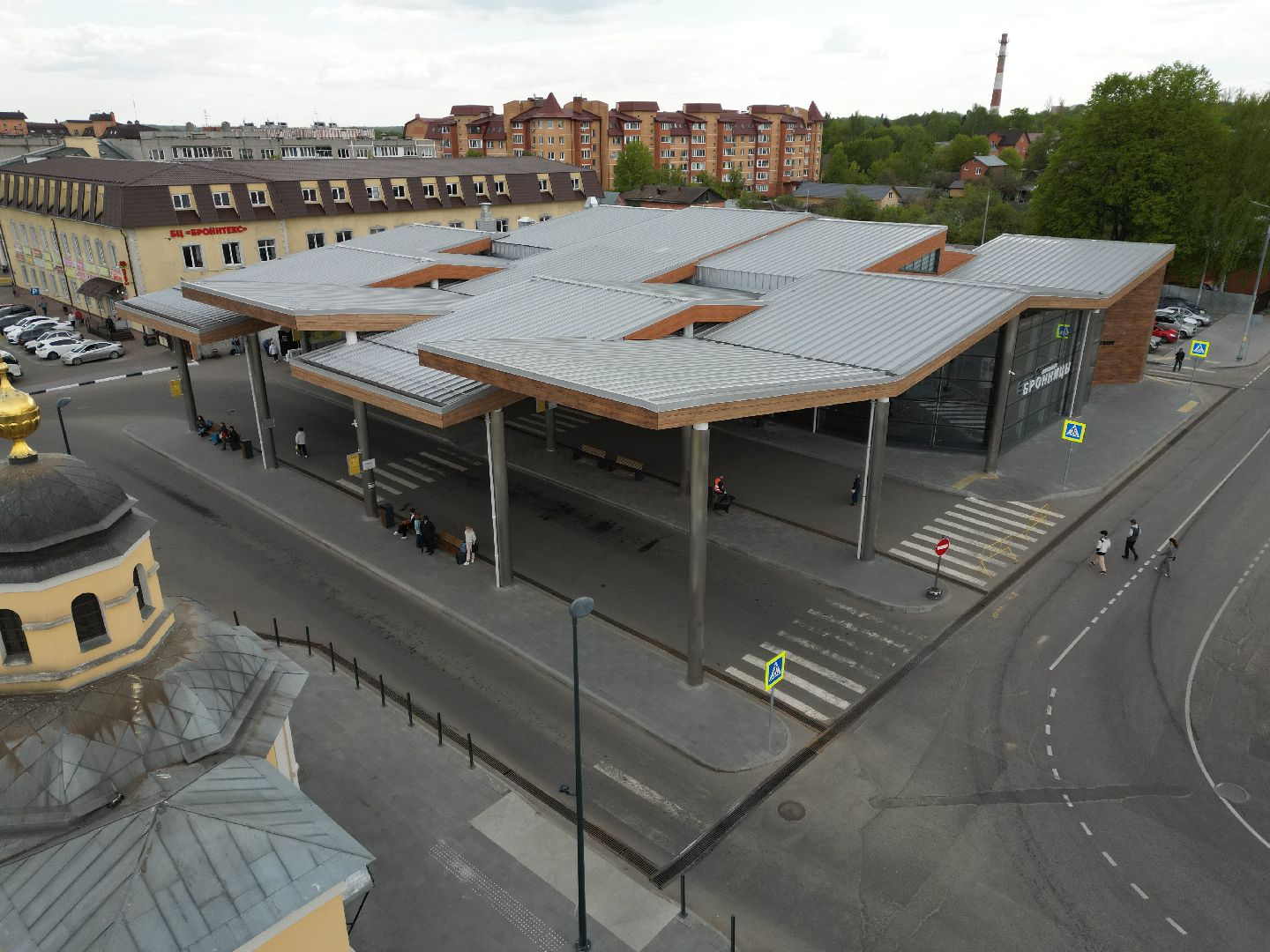 видео с коптера, бронницы, автовокзал,