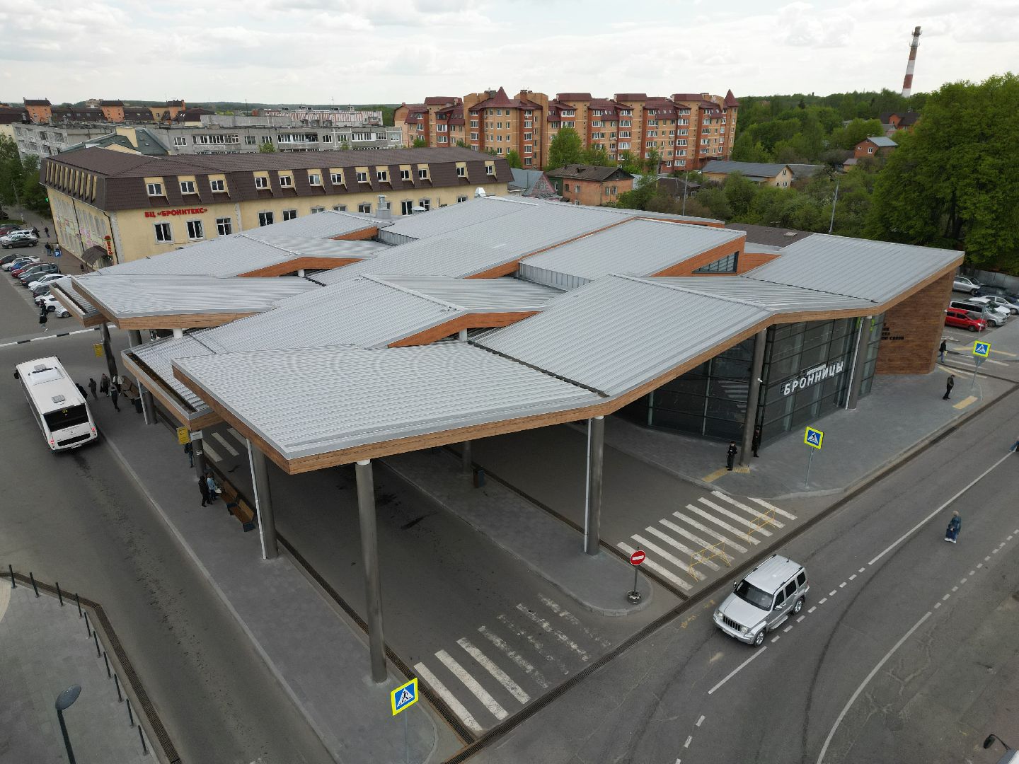 видео с коптера, бронницы, автовокзал,