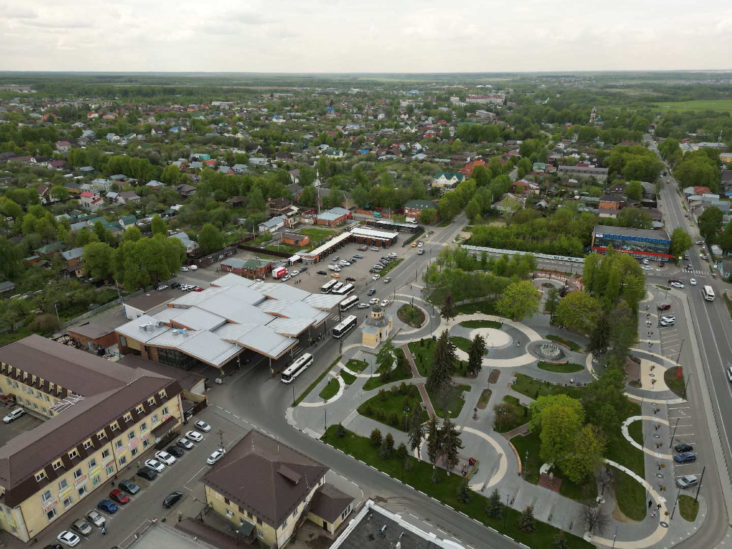 видео с коптера, бронницы, автовокзал,